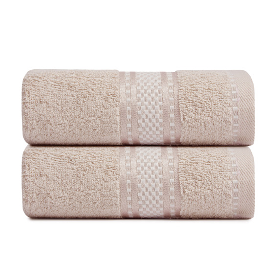 Рушник махровий бавовна Софія TM IDEIA 50х85 см беж, фото 1