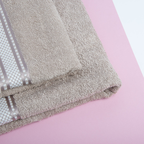 Рушник махровий бавовна Софія TM IDEIA 50х85 см беж, фото 2 Рушник махровий бавовна Софія TM IDEIA 50х85 см беж, фото 2