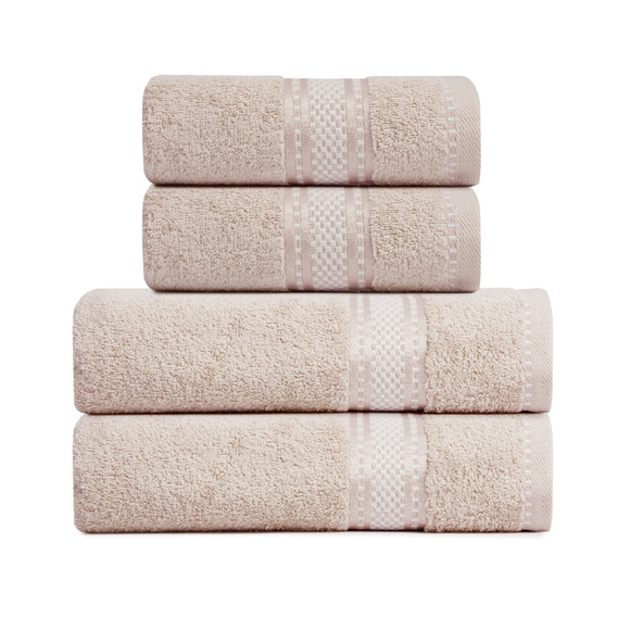 Рушник махровий бавовна Софія TM IDEIA 50х85 см беж, фото 4 Рушник махровий бавовна Софія TM IDEIA 50х85 см беж, фото 4