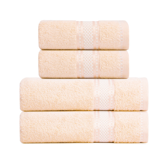 Полотенце махровое хлопок София TM IDEIA 50х85 см крем , фото 4