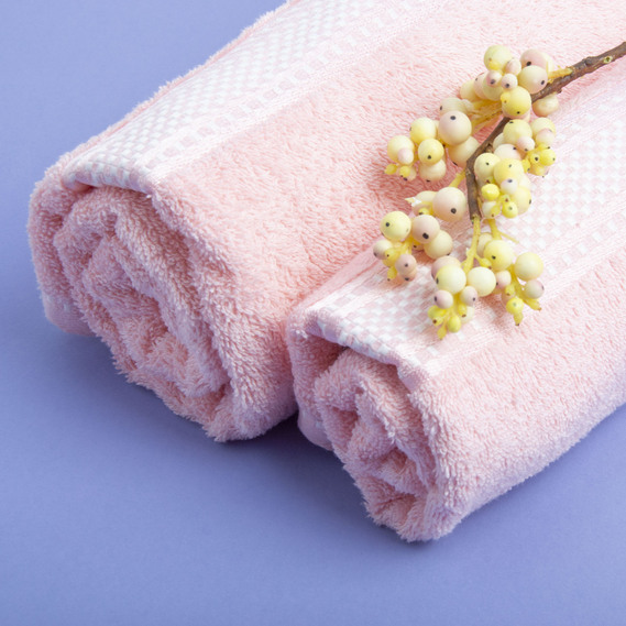 Terry jacquard towel TM IDEIA 50х85 cm рожевий, фото 7