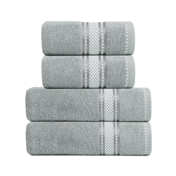 Terry jacquard towel TM IDEIA 50х85 cm сірий, фото 4