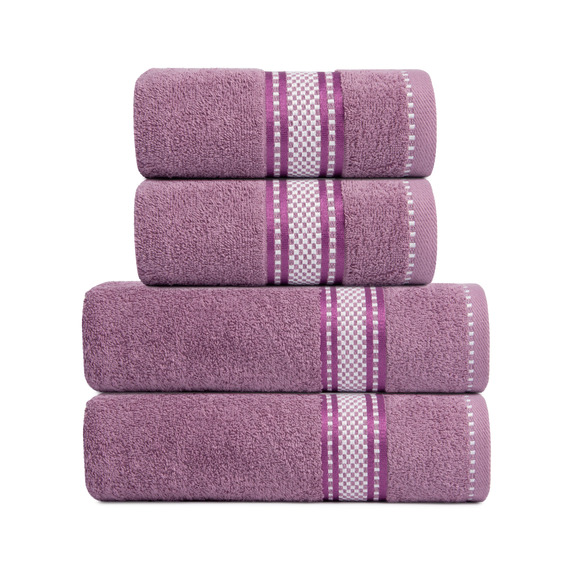 Рушник махровий бавовна Софія TM IDEIA 50х85 см бузок, фото 4