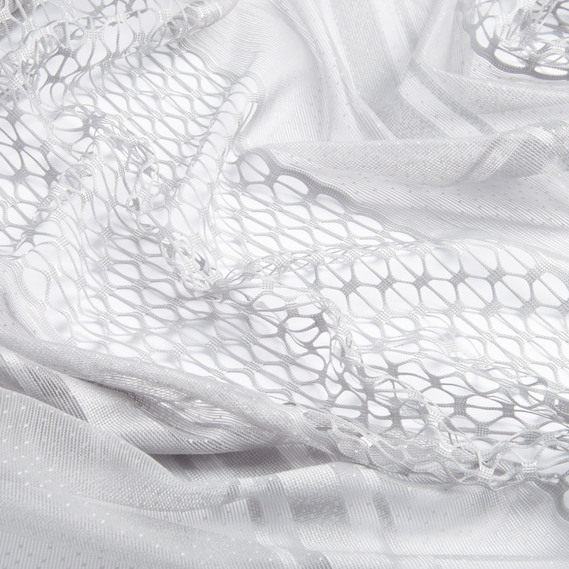 Ткань тюль жаккард Соты S-0793 сіра, фото 2 Ткань тюль жаккард Соты S-0793 сіра, фото 2