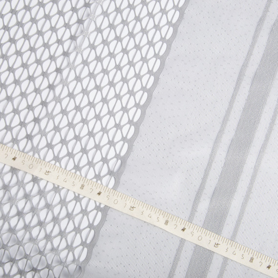 Ткань тюль жаккард Соты S-0793 сіра, фото 4 Ткань тюль жаккард Соты S-0793 сіра, фото 4
