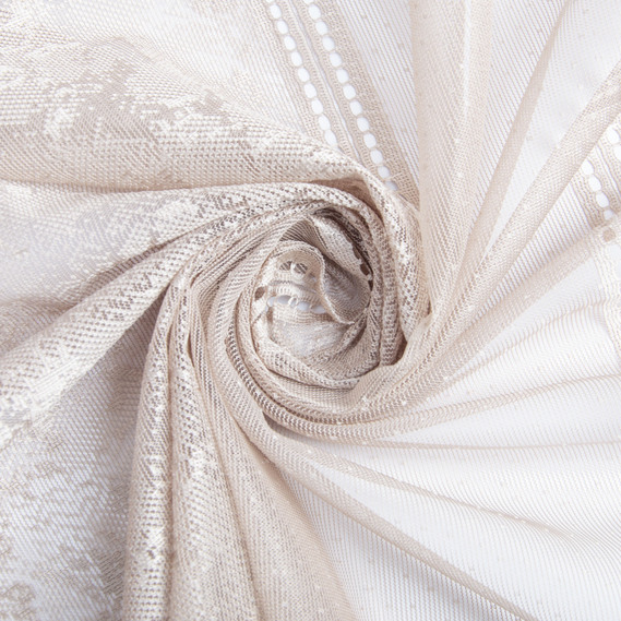 Тюль жакард H-3255 беж, фото 1 Тюль жакард H-3255 беж, фото 1