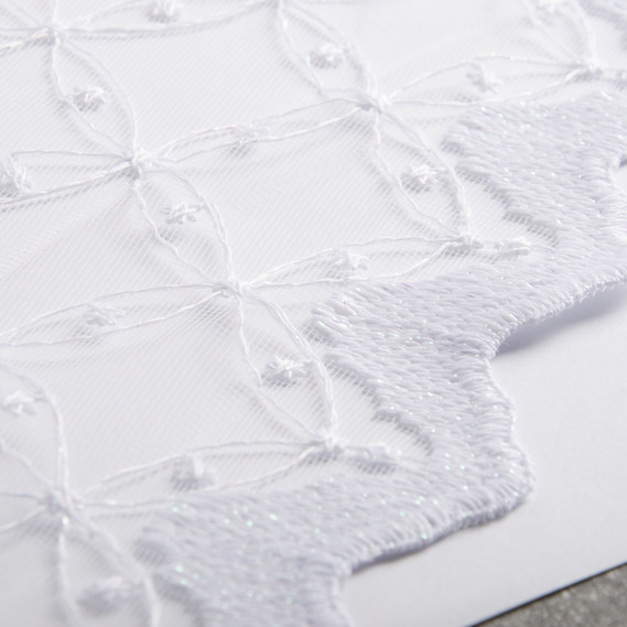 Тюль сітка з вишивкою V-55 beyaz , фото 3 Тюль сітка з вишивкою V-55 beyaz , фото 3