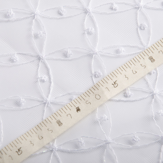 Тюль сітка з вишивкою V-55 beyaz , фото 5 Тюль сітка з вишивкою V-55 beyaz , фото 5