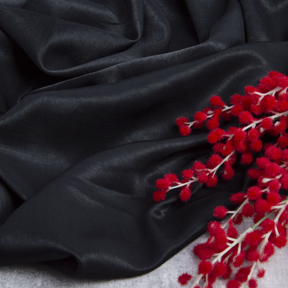 Ткань плательная Марине чорна, фото 3