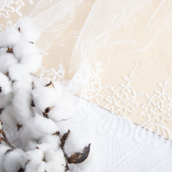 Тюль сетка с вышивкой V-098 ecru , фото 5 Тюль сетка с вышивкой V-098 ecru , фото 5