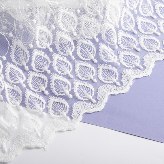 Тюль сітка з вишивкою V-065 ecru, фото 2 Тюль сітка з вишивкою V-065 ecru, фото 2