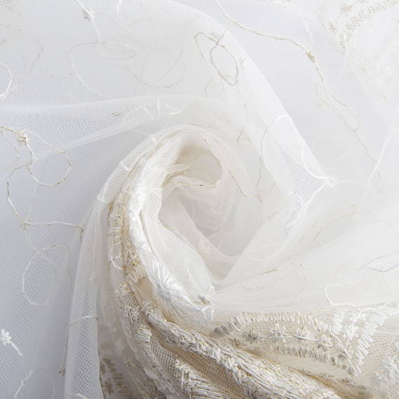 Тюль сетка с вышивкой V-125 altin , фото 1 Тюль сетка с вышивкой V-125 altin , фото 1