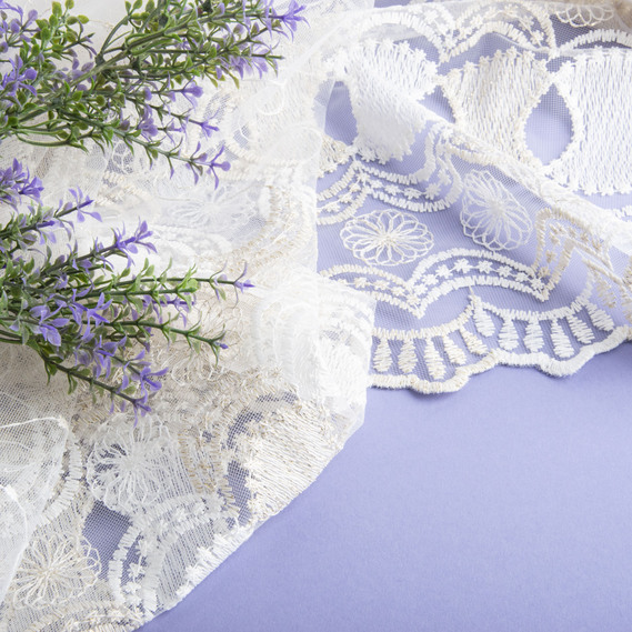 Тюль сетка с вышивкой V-125 altin , фото 4 Тюль сетка с вышивкой V-125 altin , фото 4