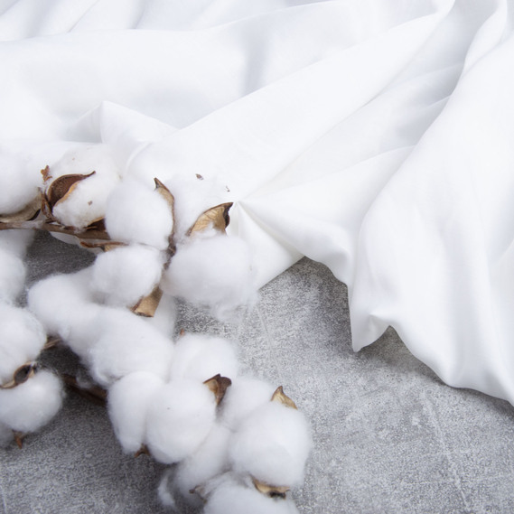 Ткань плательная ЛІНДА 130 г/м2 молоко, фото 3