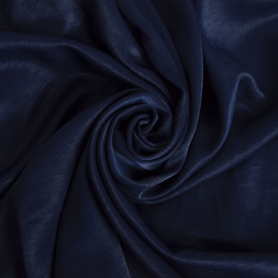 Тканина плательна ЛІНДА 130 г/м2 т/синя, фото 1