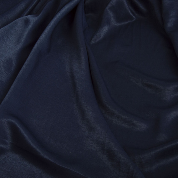 Тканина плательна ЛІНДА 130 г/м2 т/синя, фото 2