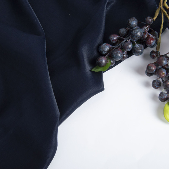 Тканина плательна ЛІНДА 130 г/м2 т/синя, фото 3