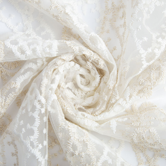 Тюль сетка с вышивкой V-023 altin , фото 1 Тюль сетка с вышивкой V-023 altin , фото 1