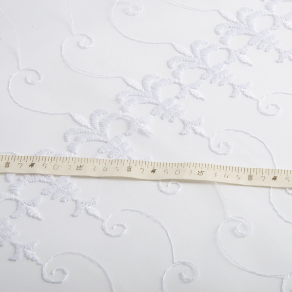 Тюль сетка с вышивкой V-040 beyaz, фото 4 Тюль сетка с вышивкой V-040 beyaz, фото 4