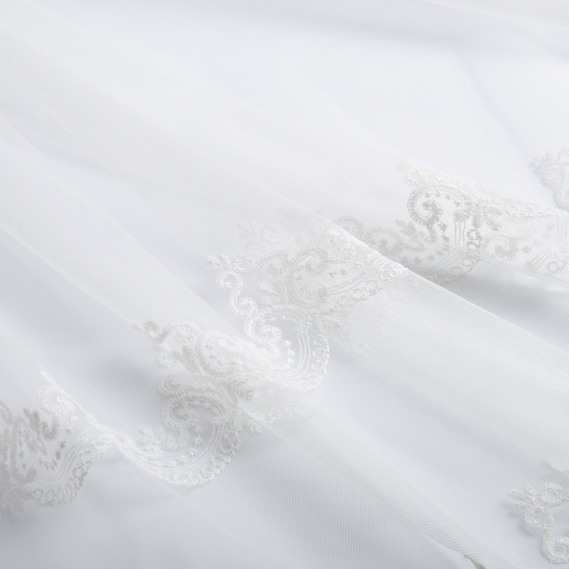 Тканина тюль-фатин з вишивкою beyaz , фото 2 Тканина тюль-фатин з вишивкою beyaz , фото 2