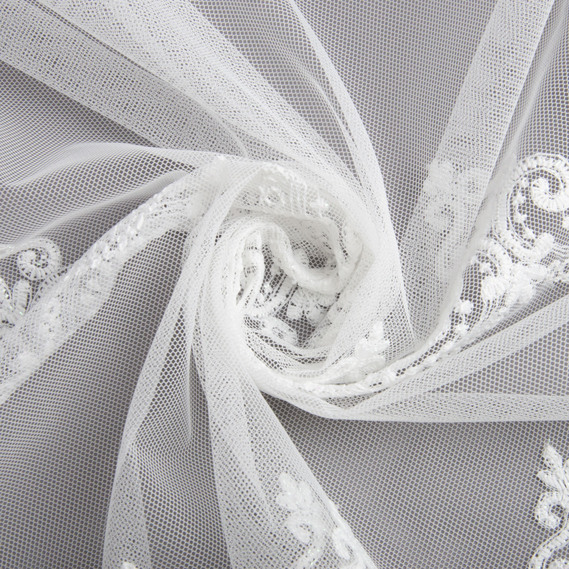 Тканина тюль-фатин з вишивкою fikse, фото 1 Тканина тюль-фатин з вишивкою fikse, фото 1