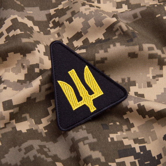 Шеврон нашивка на липучке Авиационных войск на черном 9,3х8,2 см, фото 3