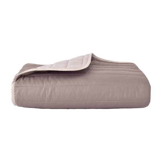 Покрывало 100×135 см двустороннее IDEIA для кресла, дивана, гипоаллергенное, прочная стёжка, дивандек, накидка сірий/беж, фото 1