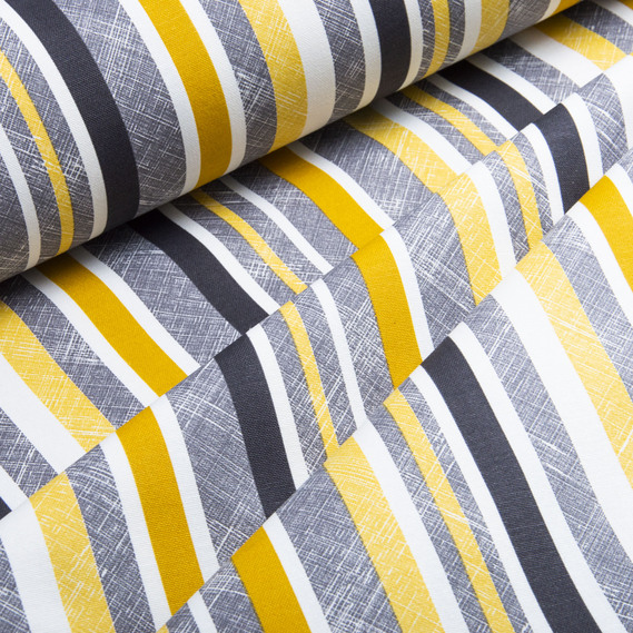 Тканина декоративна Смуга бавовна з водовідштовхувальним просоченням для скатертин, штор, декору V-04 жовта, фото 1