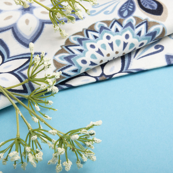 Ткань декоративная Коло з водоотталкивающей пропиткой V-02 синя, фото 4