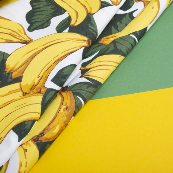 Тканина декоративна бавовна з водовідштовхувальним просоченням, для скатертин, штор, декору банан, фото 4
