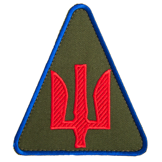 Шеврон на липучці Зенитно-ракетних і авіаційних військ України 8х9 см хакі, фото 1