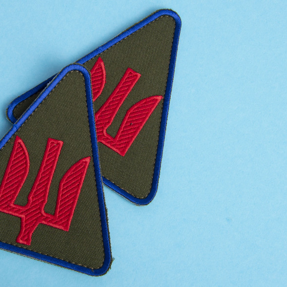 Шеврон на липучці Зенитно-ракетних і авіаційних військ України 8х9 см хакі, фото 3