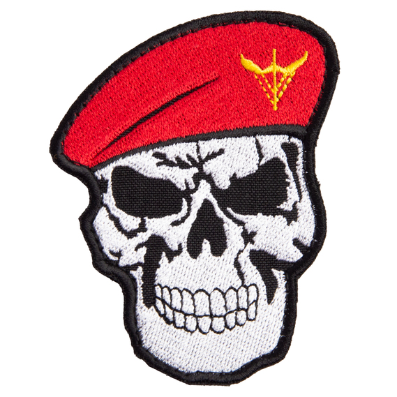Ukrainian Airborne Troops Skull Chevron Patch with Velcro, 7x8.5 cm, фото 1 Ukrainian Airborne Troops Skull Chevron Patch with Velcro, 7x8.5 cm, фото 1