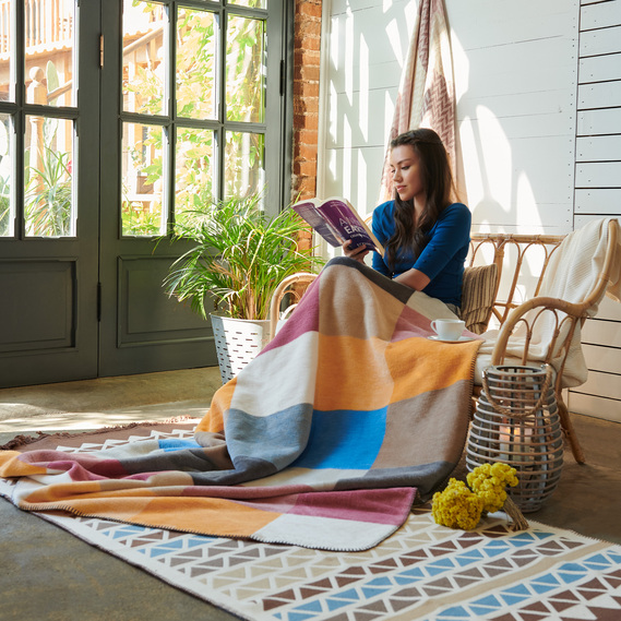 Plaid blanket cotton Kassandra TM IDEIA 150x220 см квадро, фото 10