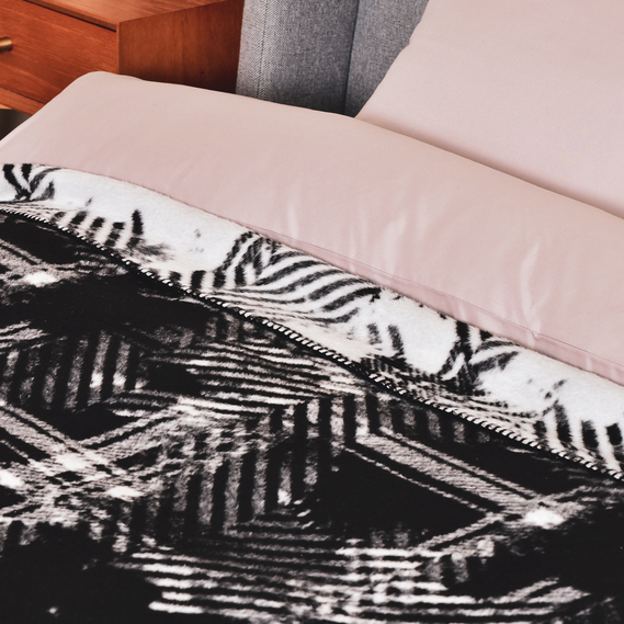 Плед покривало Kassandra 150x200 см бавовняне TM IDEIA чорний, фото 7