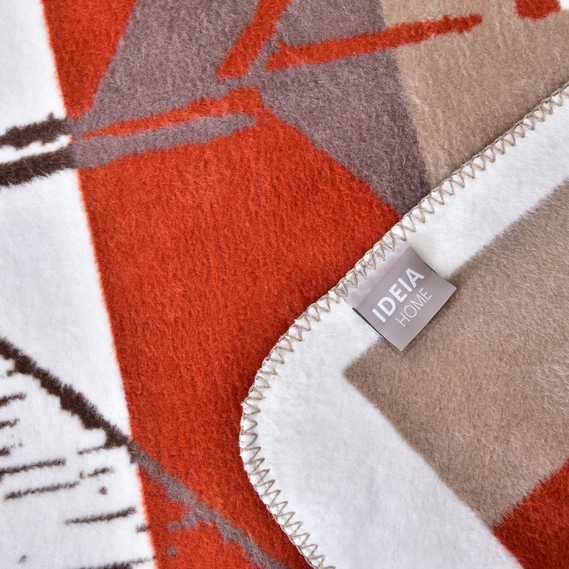 Plaid blanket cotton Kassandra TM IDEIA 150x220 см помаранч, фото 5