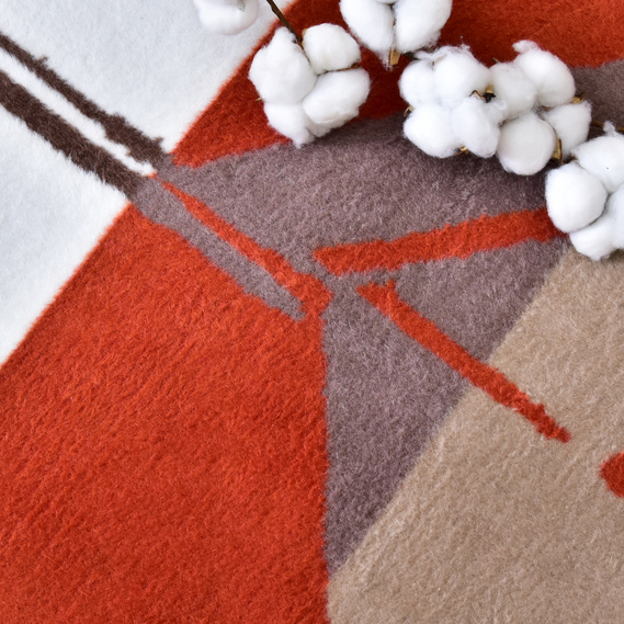 Plaid blanket cotton Kassandra TM IDEIA 150x220 см помаранч, фото 6