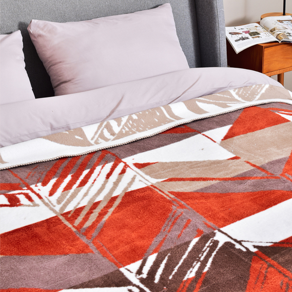 Plaid blanket cotton Kassandra TM IDEIA 150x220 см помаранч, фото 7