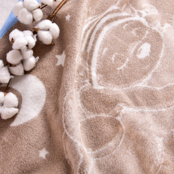 Плед дитячий бавовна BABY ТM PAPAELLA 90х120 см ведмедик соня, фото 2 Плед дитячий бавовна BABY ТM PAPAELLA 90х120 см ведмедик соня, фото 2