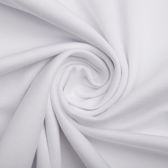 Тканина трикотаж 180 гр/м2 бавовна біла, фото 1 Тканина трикотаж 180 гр/м2 бавовна біла, фото 1
