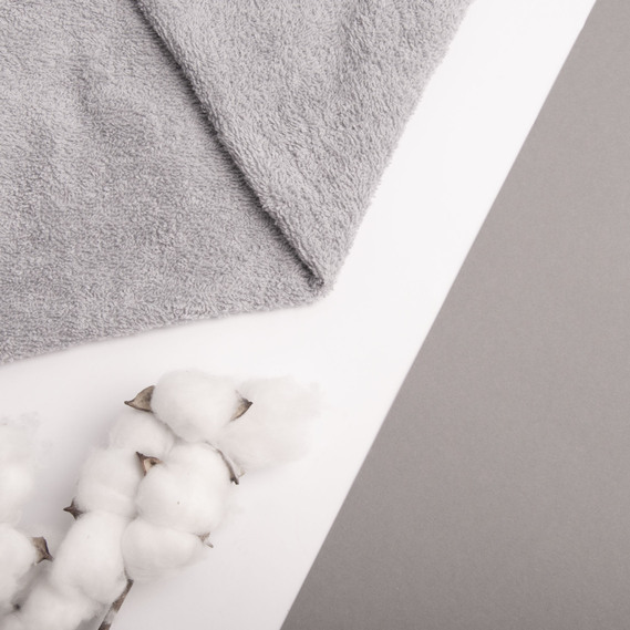 Махрове полотно бавовна 430 гр/м2, махра, бавовна, тканина рушникова, для халатів, махрова натуральна сіре, фото 3