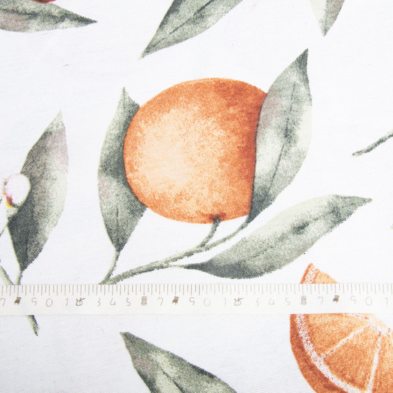 Ткань декоративная хлопок з водоотталкивающей пропиткой, для скатертей, штор, декора  апельсин, фото 4