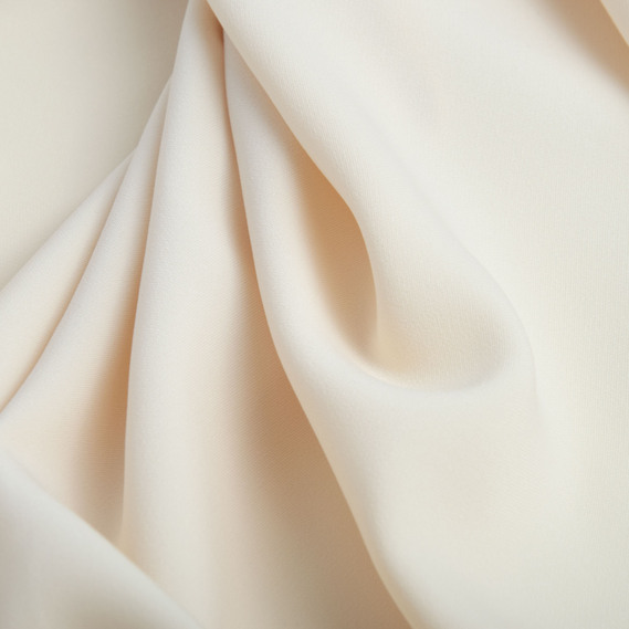 Тканина плательна Wave crep,150 см, для одягу, суконь, костюмів, спідниць айворі, фото 2
