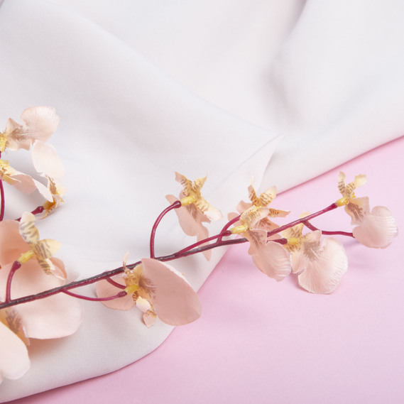 Ткань плательная Wave crep, 150 см, для одежды, платьев, костюмов, юбок пастель пудра, фото 3