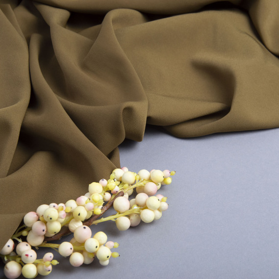 Tina dress fabric, 150 cm wide, suitable for clothing, dresses, suits, and skirts хакі, фото 3