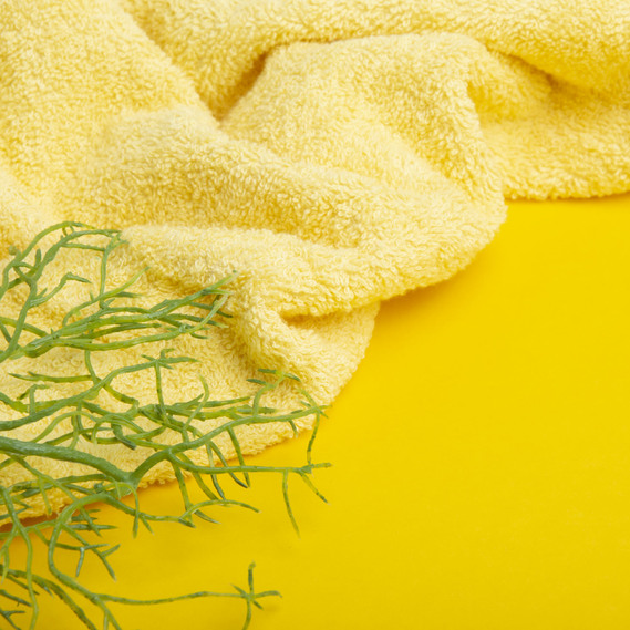 Махрове полотно бавовна 430 гр/м2, махра, бавовна, тканина рушникова, для халатів, махрова натуральна жовте , фото 3