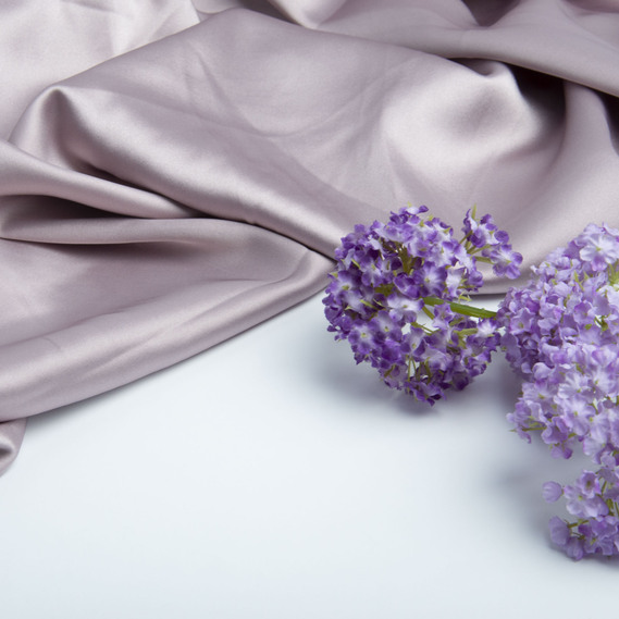 Ткань костюмная SCARLETT light, 145 см, 260 гр/м2, блестящая ткань, ткань для вечернего платья, атласная аткань, шелковая ткань фрез лілова, фото 2