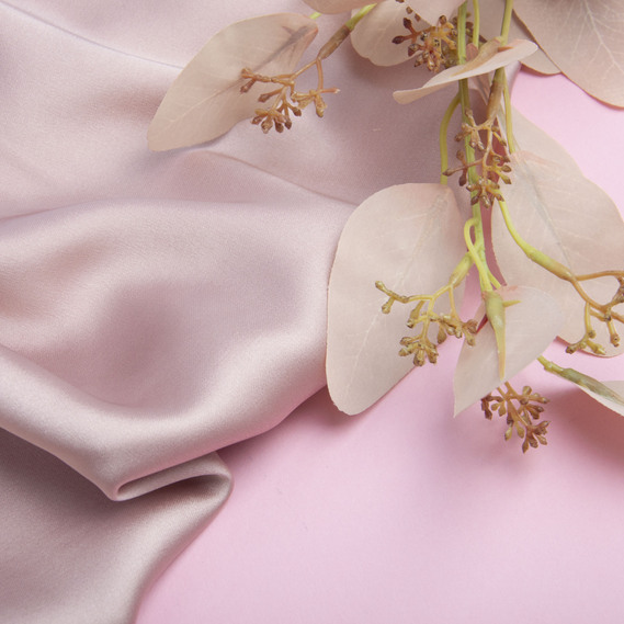 Тканина костюмна SCARLETT light, 145 см, 260 гр/м2, блискуча тканина, тканина для вечірньої сукні, атласна тканина, шовкова тканина пудра, фото 3