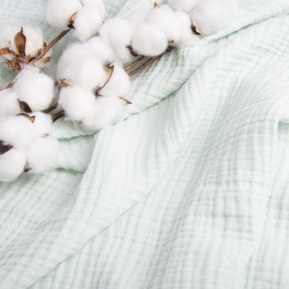 Fabric Muslin cotton 4-layer м`ята , фото 3