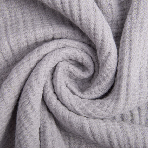 Fabric Muslin cotton 4-layer сіра, фото 1 Fabric Muslin cotton 4-layer сіра, фото 1